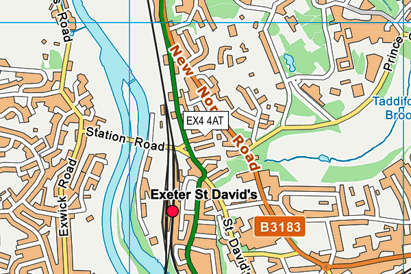 EX4 4AT map - OS VectorMap District (Ordnance Survey)