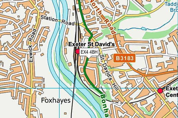 EX4 4BH map - OS VectorMap District (Ordnance Survey)