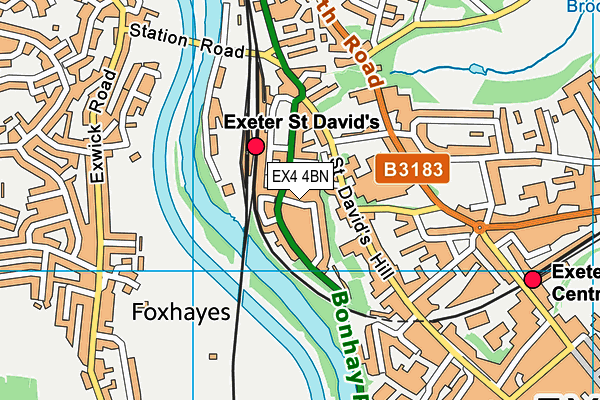 EX4 4BN map - OS VectorMap District (Ordnance Survey)