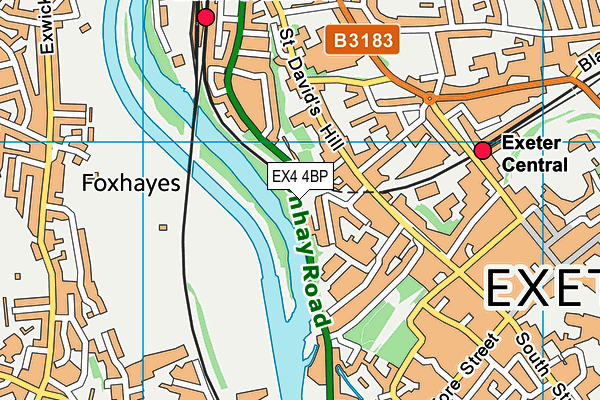 EX4 4BP map - OS VectorMap District (Ordnance Survey)