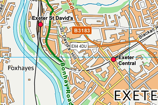 EX4 4DU map - OS VectorMap District (Ordnance Survey)