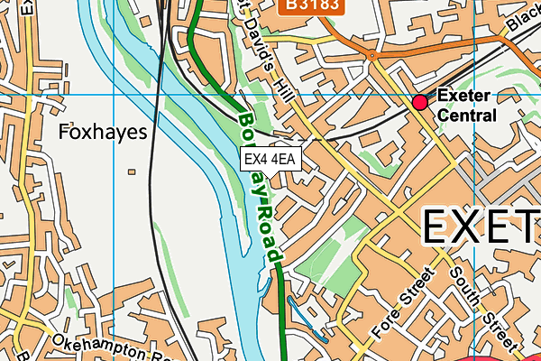 EX4 4EA map - OS VectorMap District (Ordnance Survey)