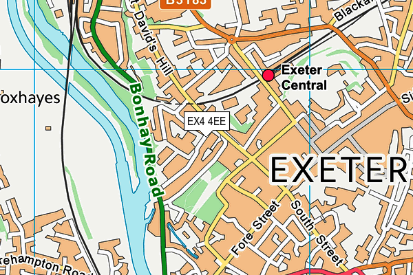St David's CofE Primary School map (EX4 4EE) - OS VectorMap District (Ordnance Survey)