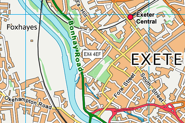 EX4 4EF map - OS VectorMap District (Ordnance Survey)