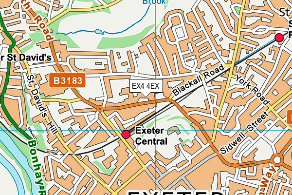 EX4 4EX map - OS VectorMap District (Ordnance Survey)