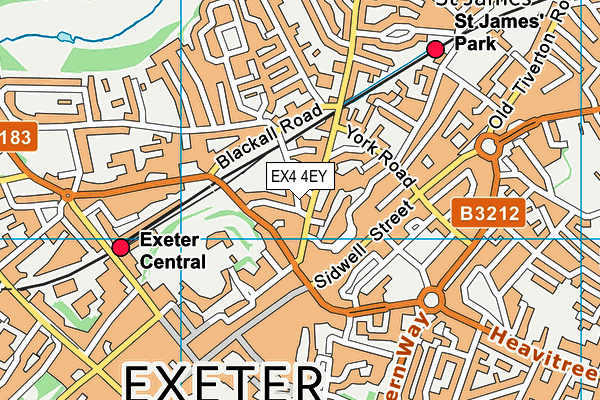 EX4 4EY map - OS VectorMap District (Ordnance Survey)