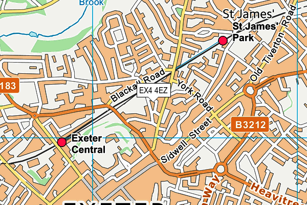 EX4 4EZ map - OS VectorMap District (Ordnance Survey)