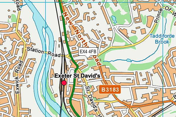 EX4 4FB map - OS VectorMap District (Ordnance Survey)