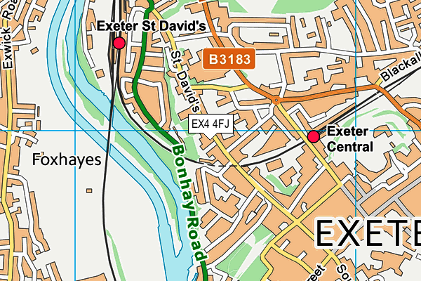 EX4 4FJ map - OS VectorMap District (Ordnance Survey)