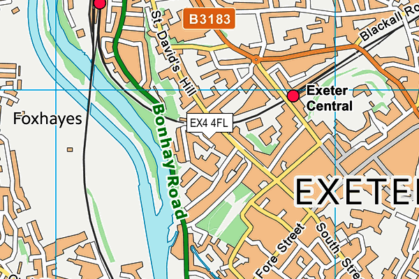 EX4 4FL map - OS VectorMap District (Ordnance Survey)