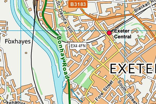 EX4 4FN map - OS VectorMap District (Ordnance Survey)