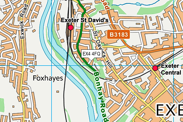 EX4 4FQ map - OS VectorMap District (Ordnance Survey)