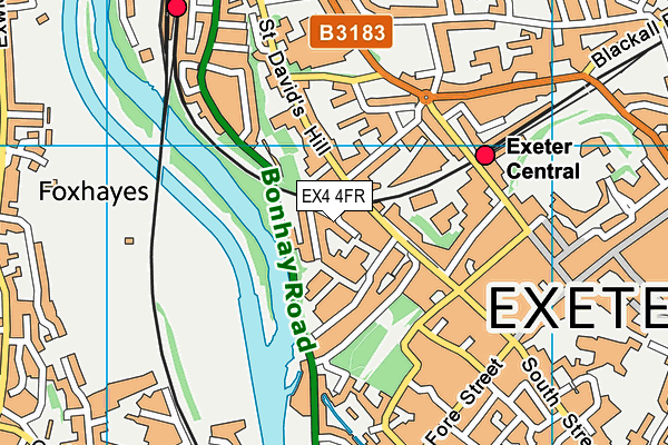 EX4 4FR map - OS VectorMap District (Ordnance Survey)