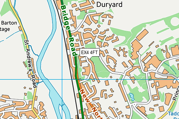 EX4 4FT map - OS VectorMap District (Ordnance Survey)