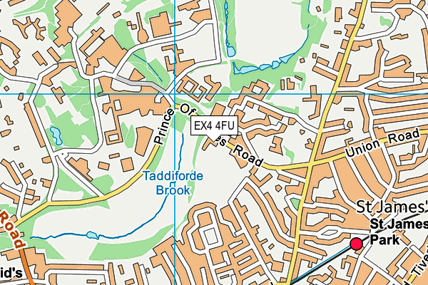 EX4 4FU map - OS VectorMap District (Ordnance Survey)