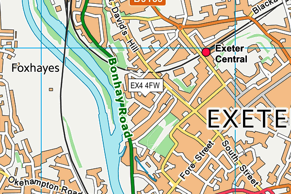 EX4 4FW map - OS VectorMap District (Ordnance Survey)