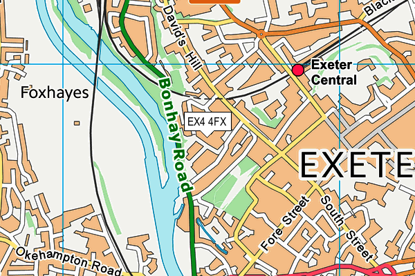 EX4 4FX map - OS VectorMap District (Ordnance Survey)