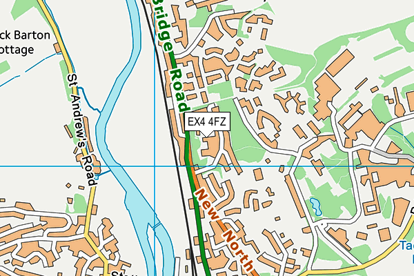 EX4 4FZ map - OS VectorMap District (Ordnance Survey)