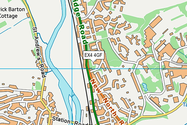 EX4 4GF map - OS VectorMap District (Ordnance Survey)