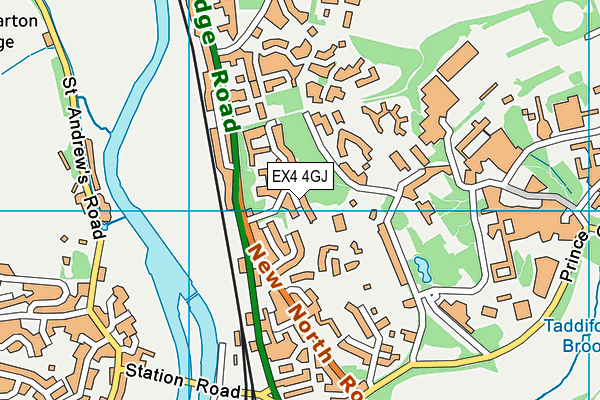 EX4 4GJ map - OS VectorMap District (Ordnance Survey)