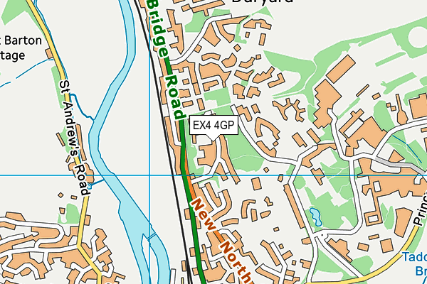 EX4 4GP map - OS VectorMap District (Ordnance Survey)