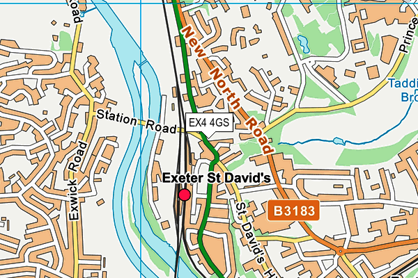 EX4 4GS map - OS VectorMap District (Ordnance Survey)