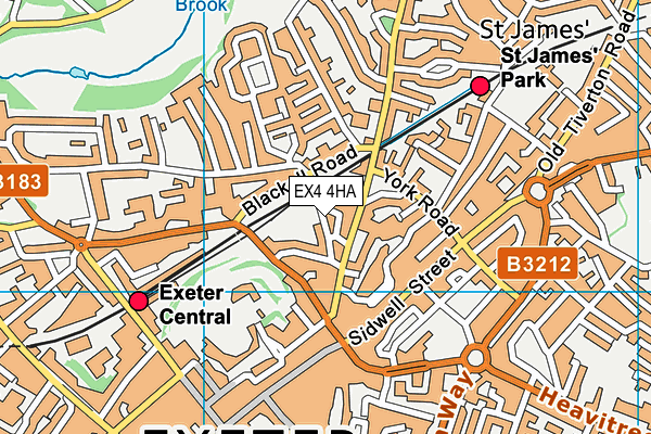 EX4 4HA map - OS VectorMap District (Ordnance Survey)