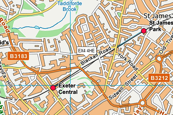 EX4 4HE map - OS VectorMap District (Ordnance Survey)