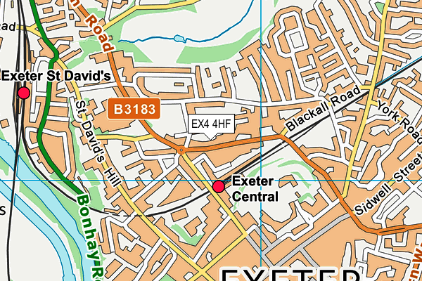 EX4 4HF map - OS VectorMap District (Ordnance Survey)