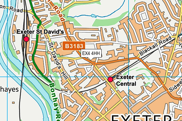 EX4 4HH map - OS VectorMap District (Ordnance Survey)