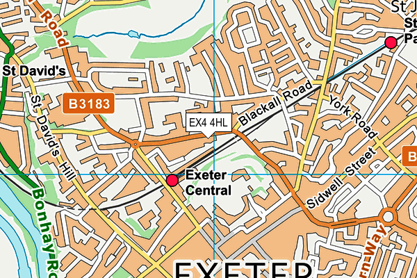 EX4 4HL map - OS VectorMap District (Ordnance Survey)