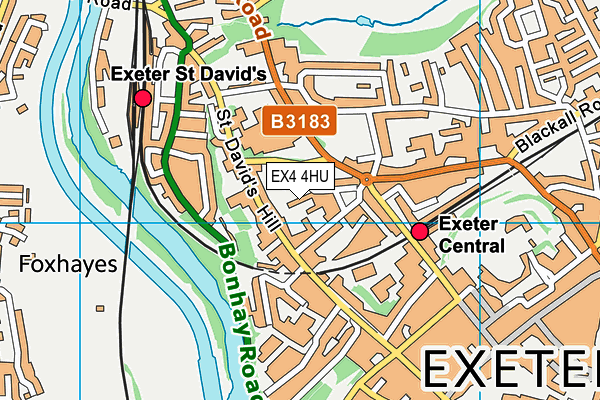 EX4 4HU map - OS VectorMap District (Ordnance Survey)