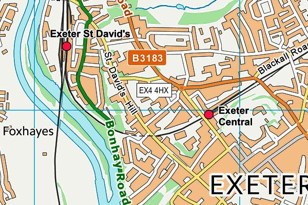 EX4 4HX map - OS VectorMap District (Ordnance Survey)