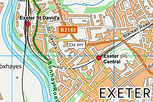 EX4 4HY map - OS VectorMap District (Ordnance Survey)