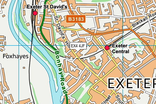 EX4 4JF map - OS VectorMap District (Ordnance Survey)