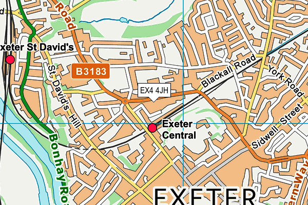 EX4 4JH map - OS VectorMap District (Ordnance Survey)