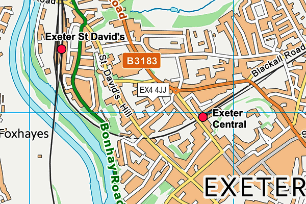 EX4 4JJ map - OS VectorMap District (Ordnance Survey)