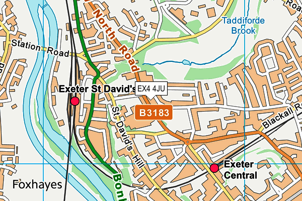 EX4 4JU map - OS VectorMap District (Ordnance Survey)