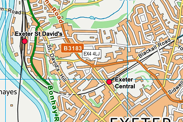 EX4 4LJ map - OS VectorMap District (Ordnance Survey)