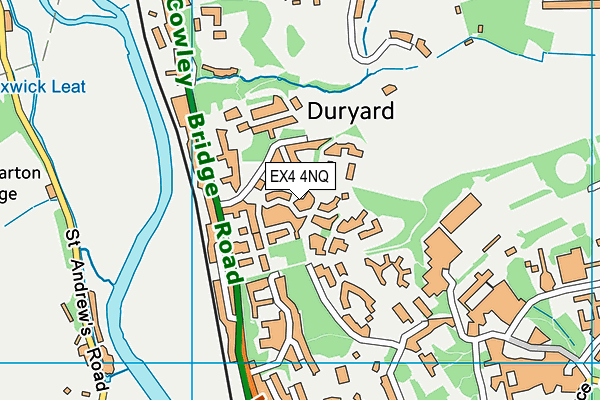 EX4 4NQ map - OS VectorMap District (Ordnance Survey)
