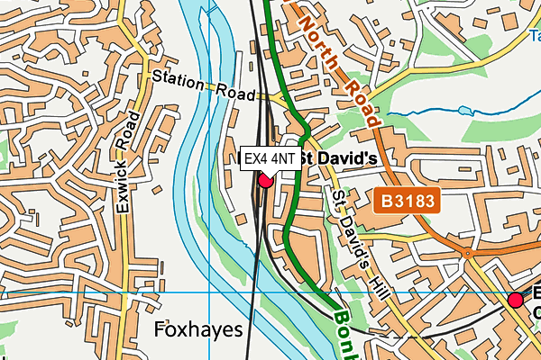 EX4 4NT map - OS VectorMap District (Ordnance Survey)