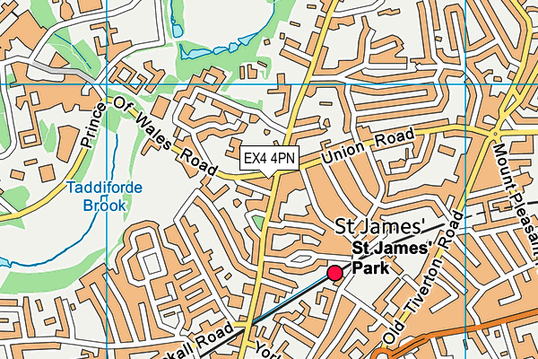 EX4 4PN map - OS VectorMap District (Ordnance Survey)