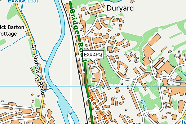 EX4 4PQ map - OS VectorMap District (Ordnance Survey)