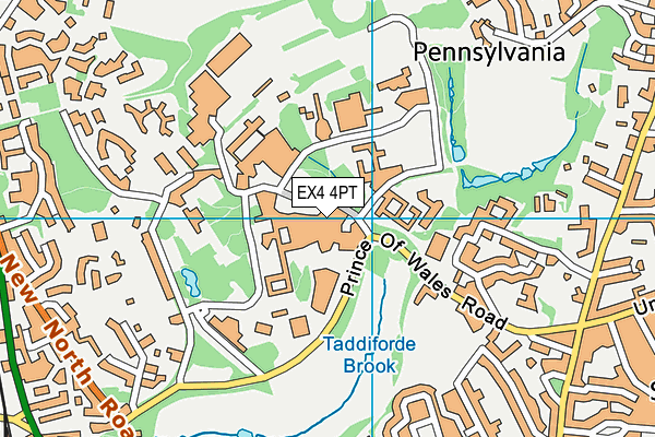 EX4 4PT map - OS VectorMap District (Ordnance Survey)