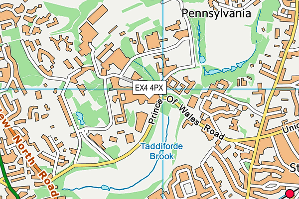 EX4 4PX map - OS VectorMap District (Ordnance Survey)