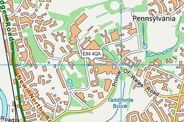EX4 4QA map - OS VectorMap District (Ordnance Survey)