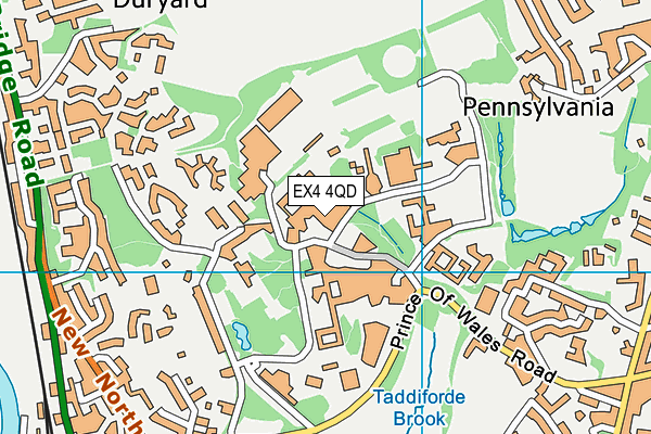 EX4 4QD map - OS VectorMap District (Ordnance Survey)