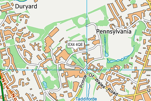 EX4 4QE map - OS VectorMap District (Ordnance Survey)