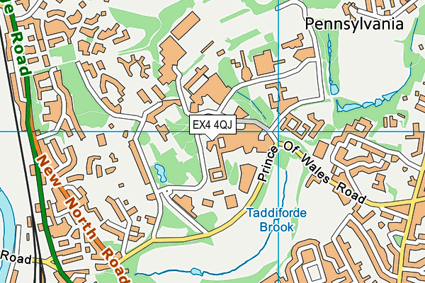 University of Exeter map (EX4 4QJ) - OS VectorMap District (Ordnance Survey)