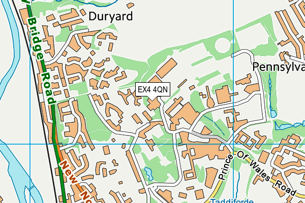 EX4 4QN map - OS VectorMap District (Ordnance Survey)